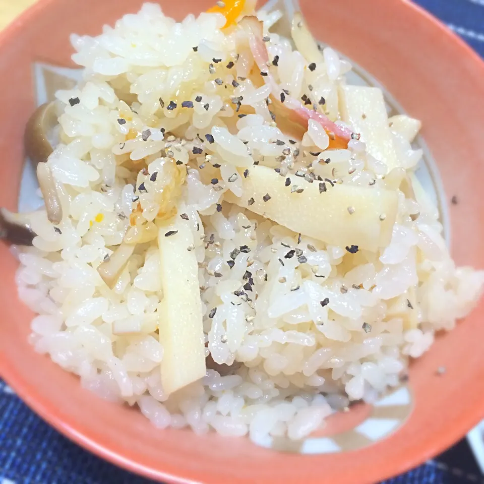 Snapdishの料理写真:洋風たけのこご飯|misakiさん