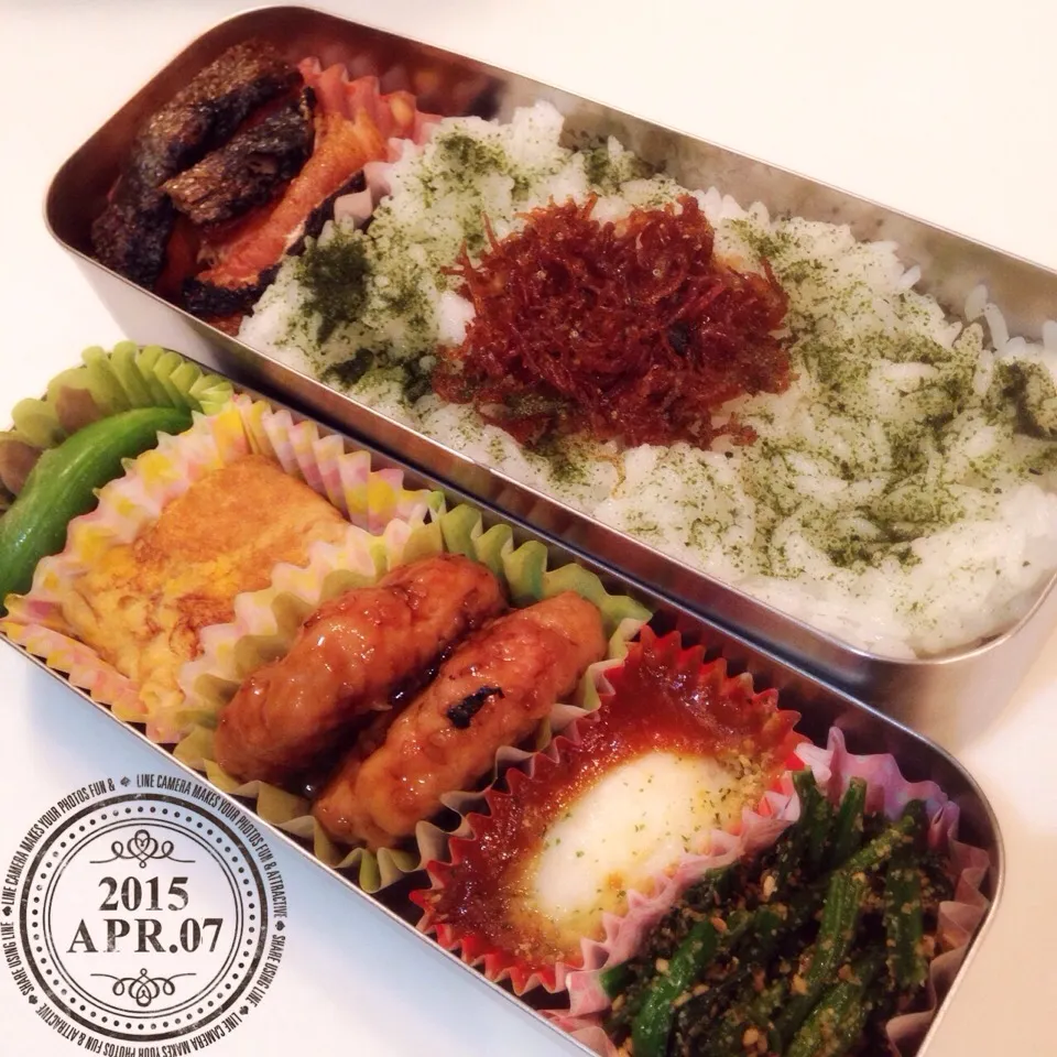 Snapdishの料理写真:主人のシンプルお弁当❤︎|Makinsさん