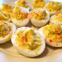 Snapdishの料理写真:Deviled eggs|Samantha Jonesさん