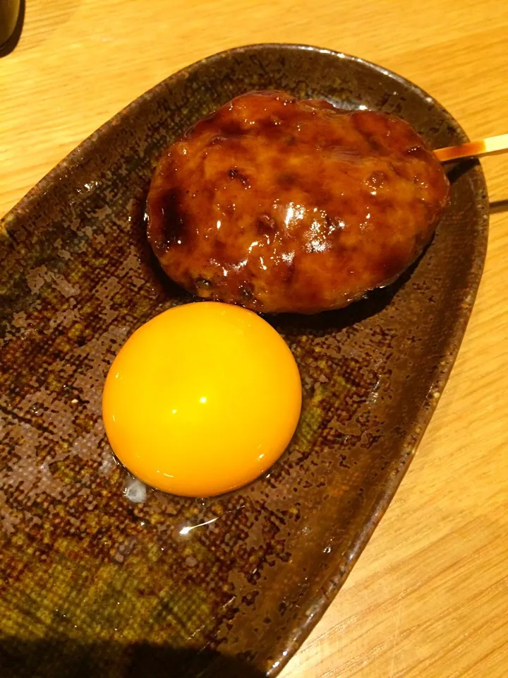 Snapdishの料理写真:Tsukune and egg yolk|Nigelさん