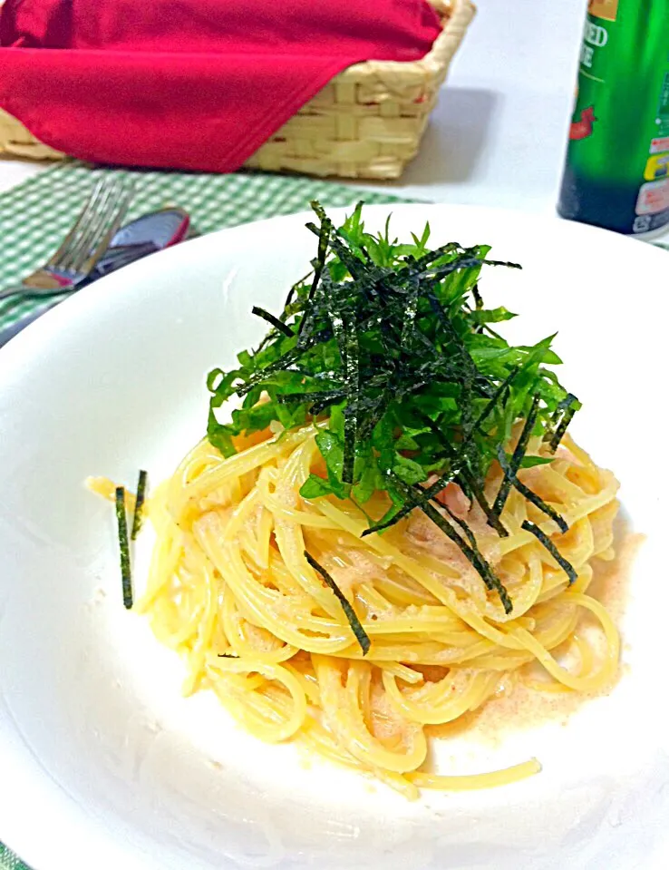 明太子スパゲッティ〜😋🍴|ゆかりさん