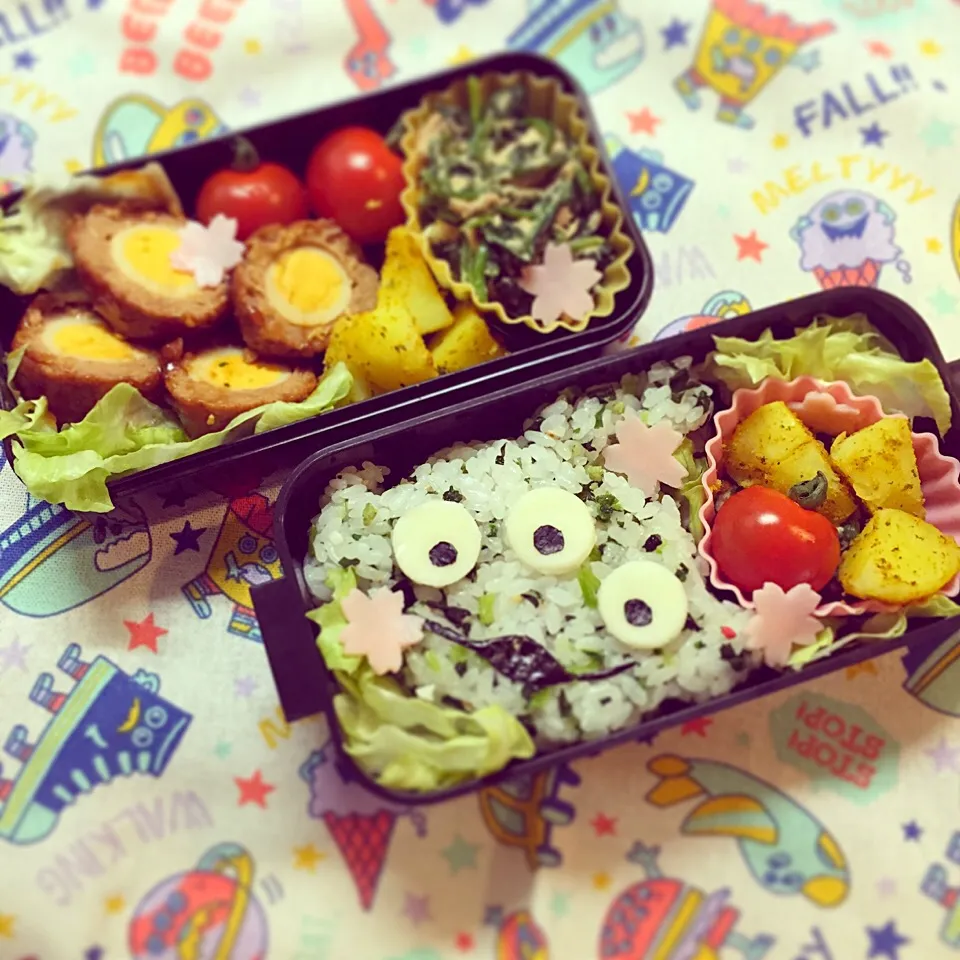 リトルグリーンメンのお花見弁当🌸|rieさん