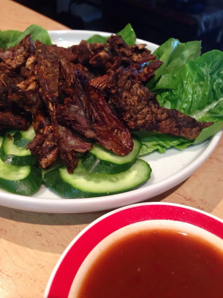 Fried Marinated Cow's Lung with Chili Vinegar Sauce|Joha Hassanさん