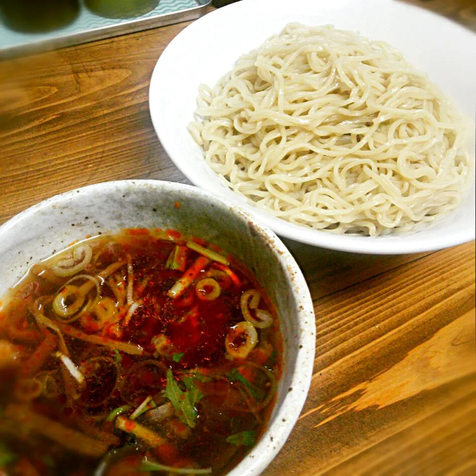 冷やし醤油つけ麺(某店とのプチコラボ)|よちやまさん