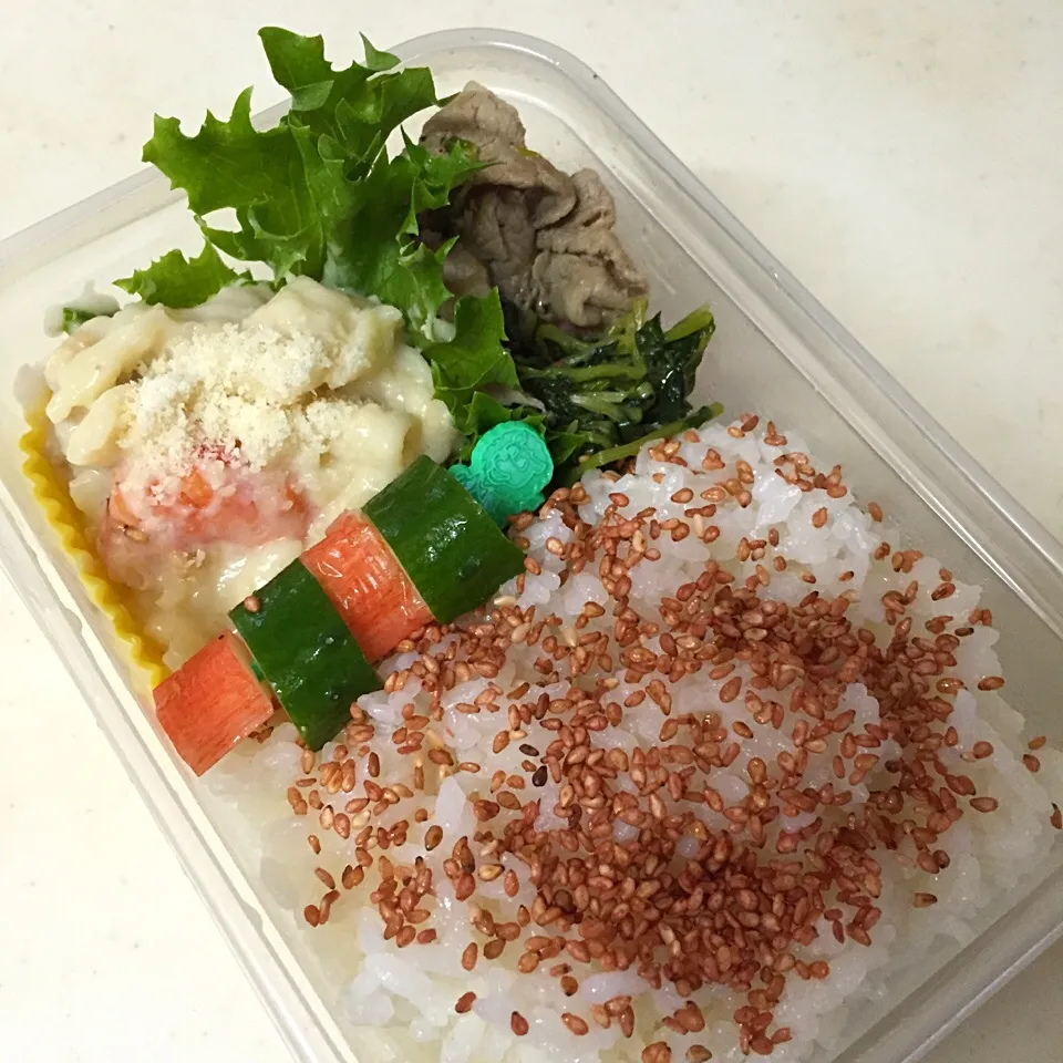 Snapdishの料理写真:2015.4.8次男弁当（高2Vr.）|mameさん