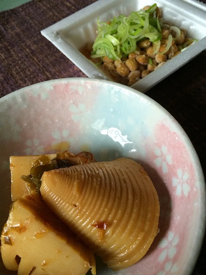 Healthy breakfast ... Bamboo and natto|Nigelさん