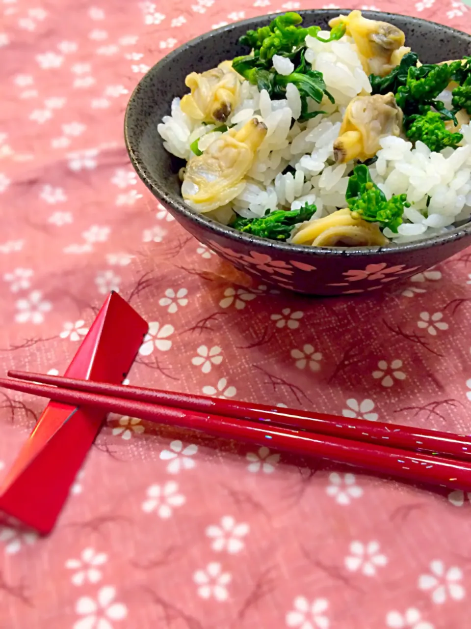 Snapdishの料理写真:浅利と菜の花の炊き込みご飯。|ゆりねかふぇさん