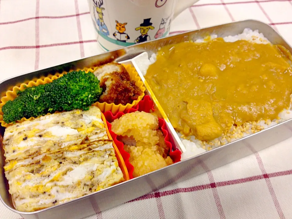 Snapdishの料理写真:闘うオヤジの手づくり弁当『G-BEN』2015.4.9-No.46|石田 雅史さん