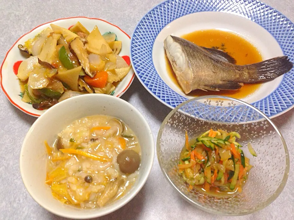 タケノコと魚の晩ご飯|Orie Uekiさん