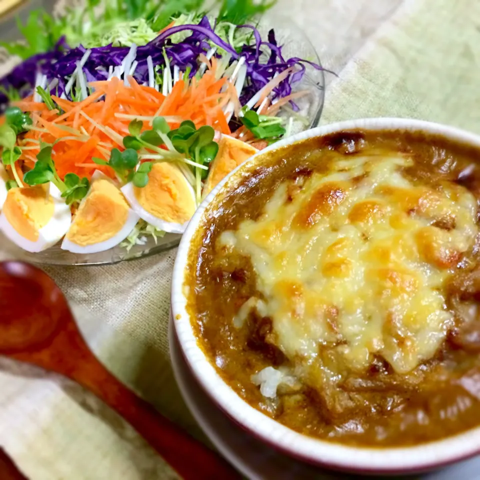 昨日のカレーをリメイク〜カレードリア♪|あまねこ🌿さん