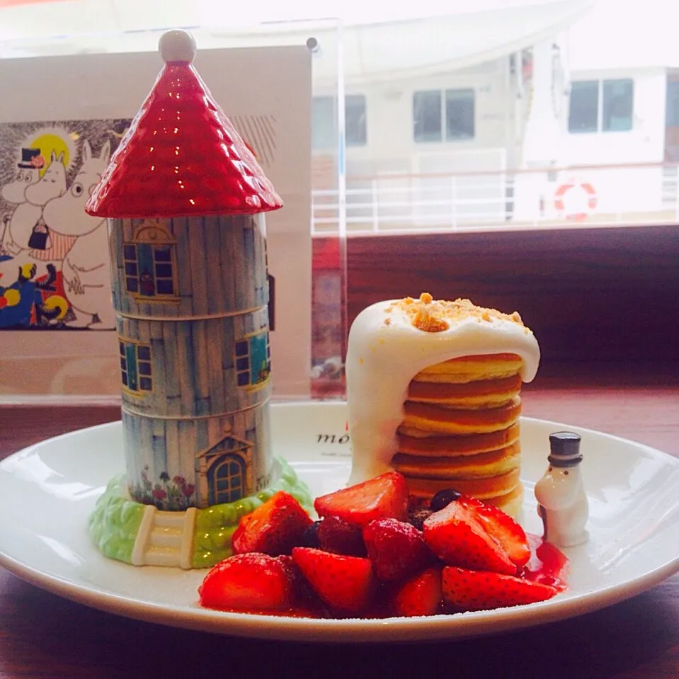 Snapdishの料理写真:Moomin pancake 🍓|mmさん