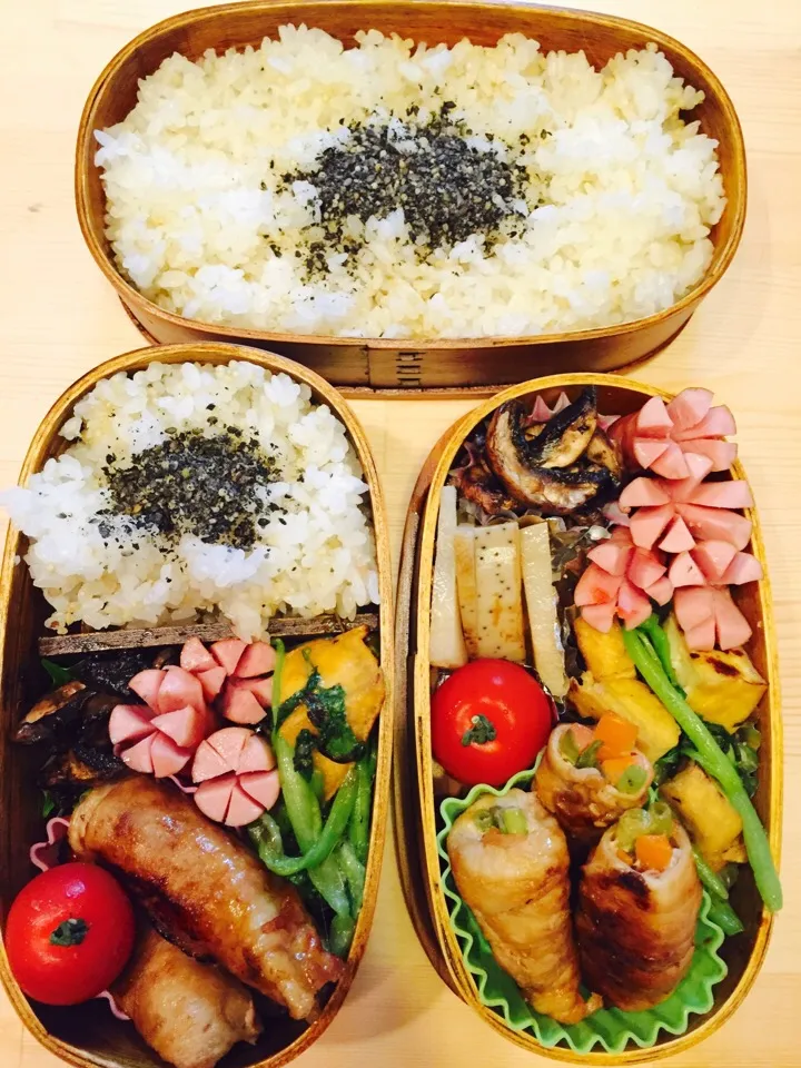 Snapdishの料理写真:金曜日の彼さんと私弁当|むぎさん