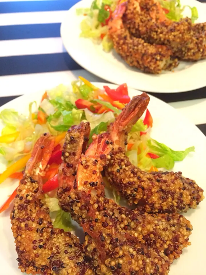 FRIED SHRIMP with TRICOLOR QUINOA|miyaponさん