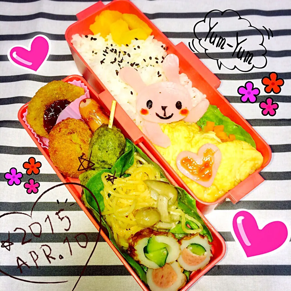 うさぎちゃん弁当꒰•‧̫•ू꒱|こぶちゃんさん