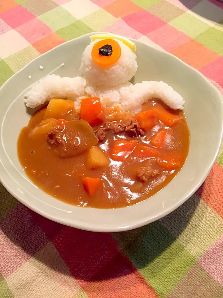 Snapdishの料理写真:目玉おやじカレー|お料理パパさん