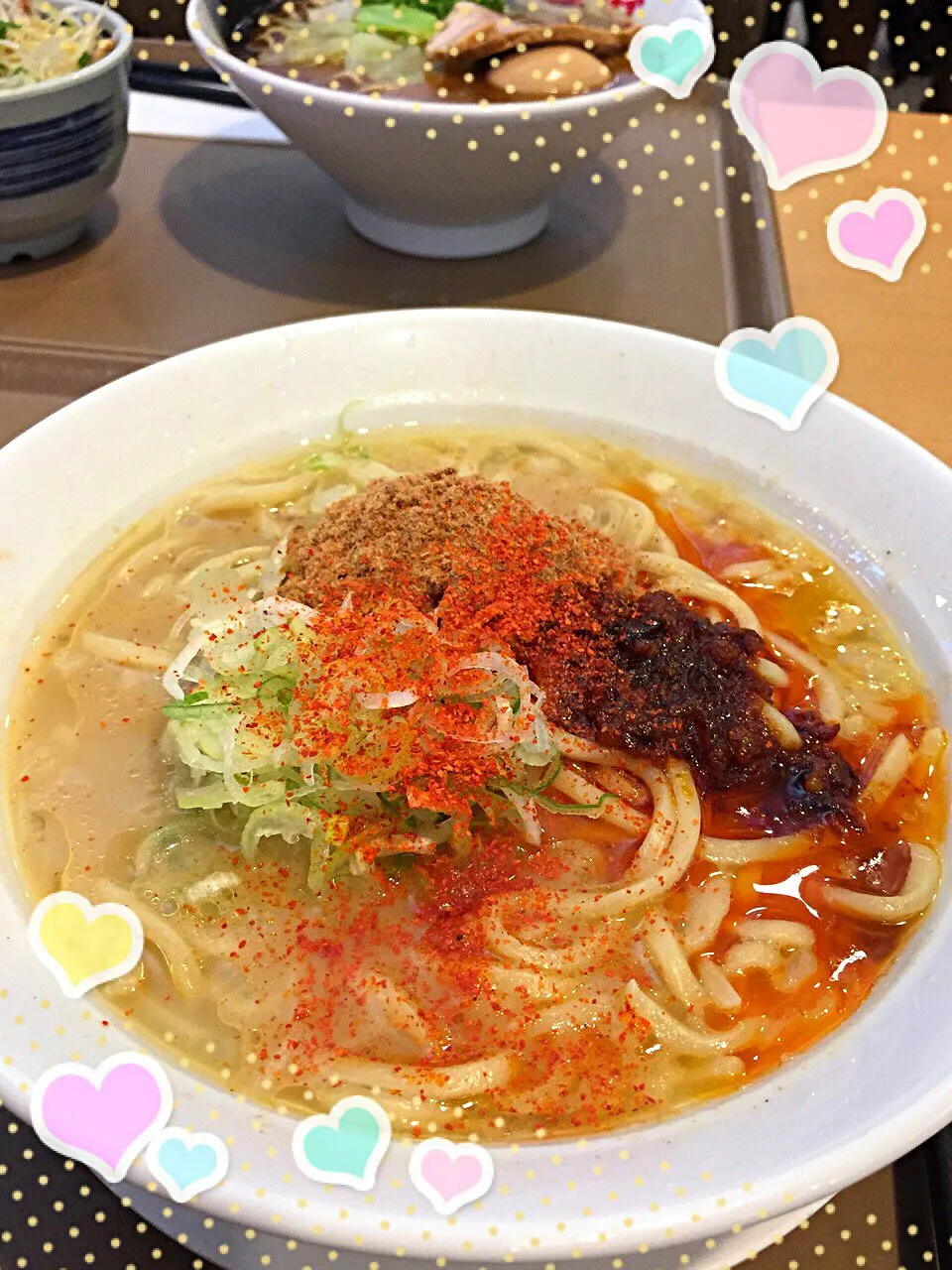 Snapdishの料理写真:海老名SAで仲良しのお友達とラーメンデート❤|maho❤さん