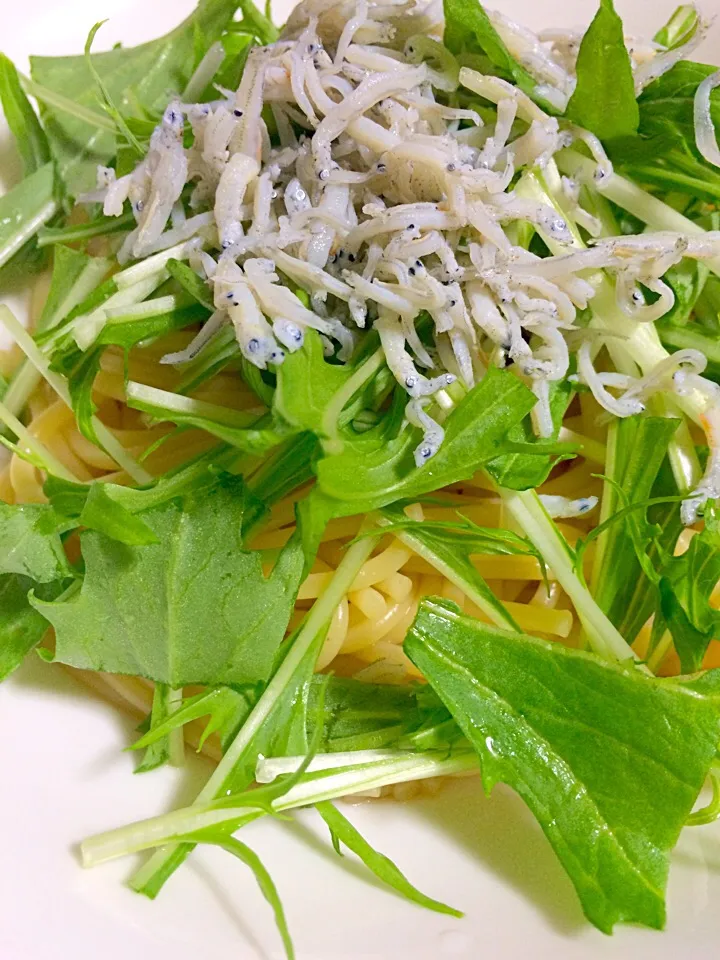 水菜としらすのパスタ|viviさん