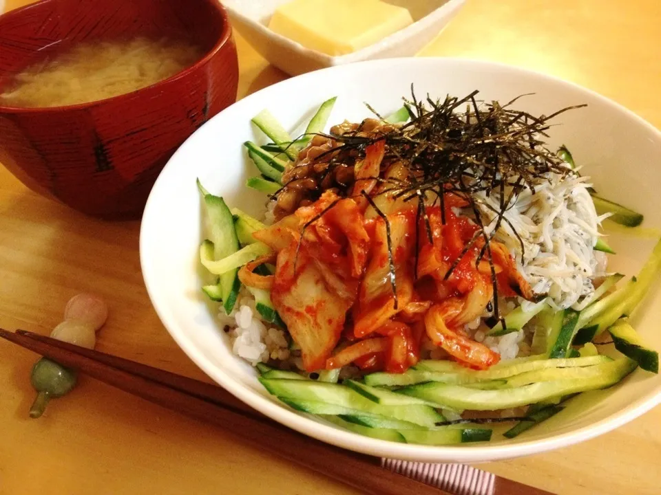 Snapdishの料理写真:がっつり三色丼。|ソラさん