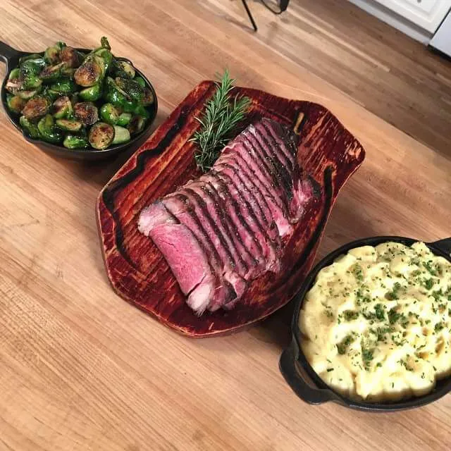 dry aged bone in rib eye,russet garlic potato brussel sprouts|CHUENCHAIさん