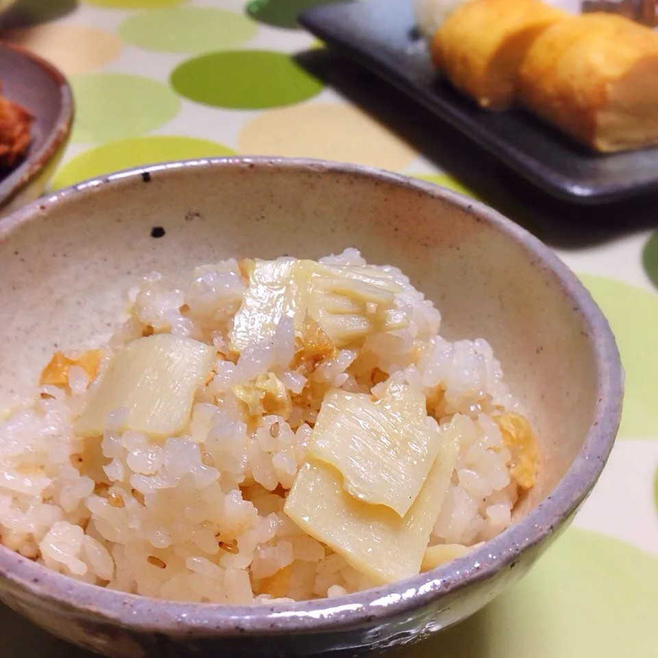 地元京都産の朝採り筍貰った♪♪先ずはシンプルに筍ご飯やんな！なっ(*'▽'*)|うさ爺さん