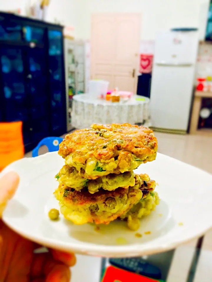 Pea parsley fritter|wu lan lieさん