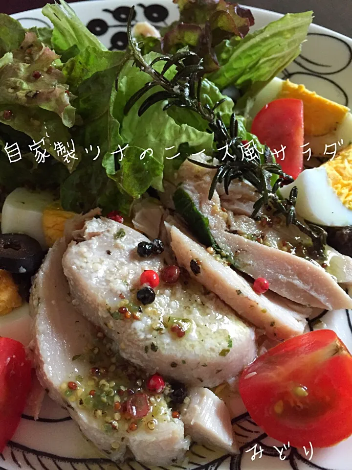 Snapdishの料理写真:自家製ツナのニース風サラダ💓|みどりさん