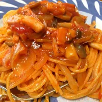 ためしてガッテン 「1分ゆでパスタ」のナポリタン|よっぱむさん