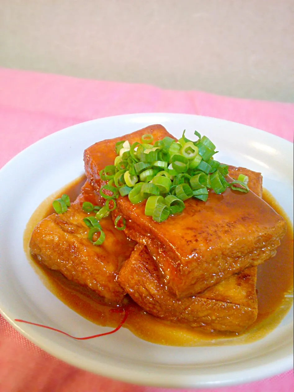 Snapdishの料理写真:thick fried tofu sauteed with sweet-&-sour sauce!!|和田 匠生さん