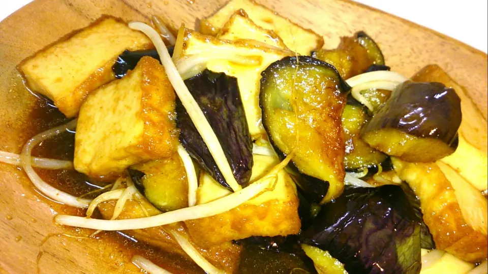 揚げ茄子と厚揚げのよしだのグルメ炒め～♪中華風|Sayakaさん