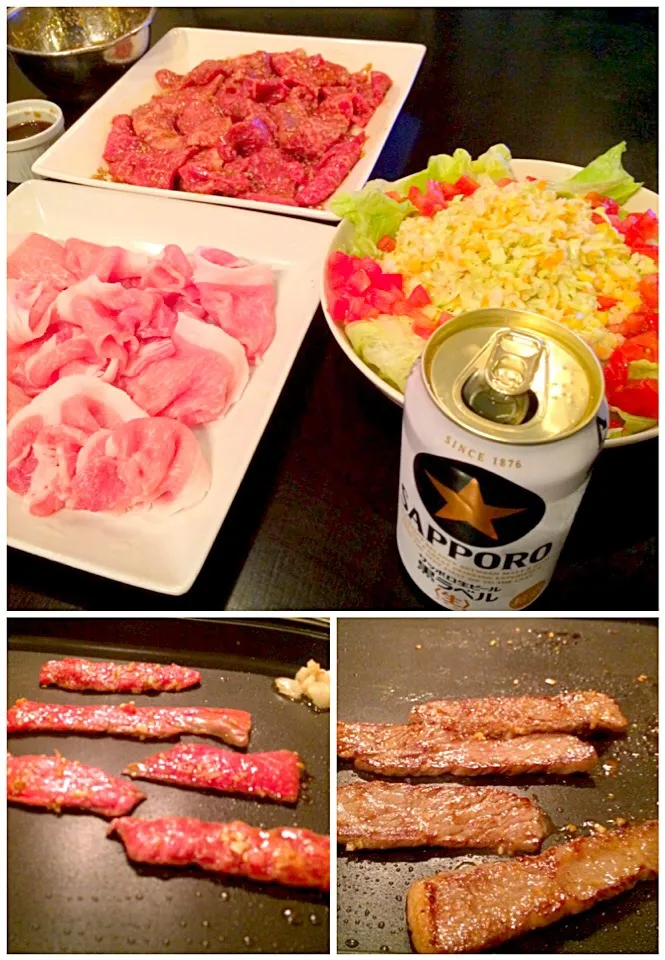 Korean BBQ at home🔥皆でお家焼肉🎵|🌈Ami🍻さん