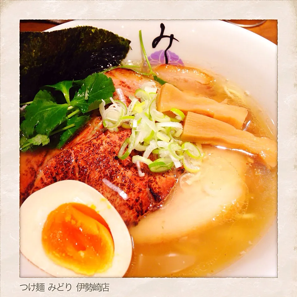 塩チャーシューめん【つけ麺 みどり 伊勢崎店】細麺・炙り・煮チャーシュー・美味しいぞ！(o^^o)|マリリン☆さん