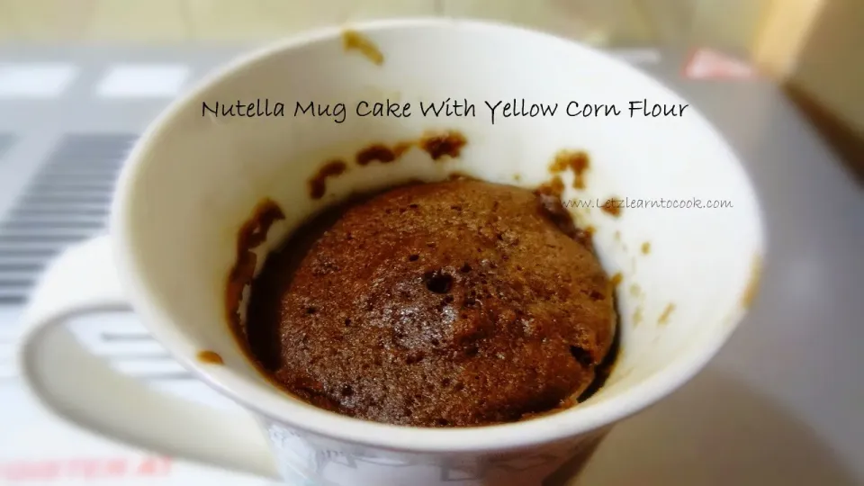 2 minutes microwave nutella mug cake|Letzlearntocookさん