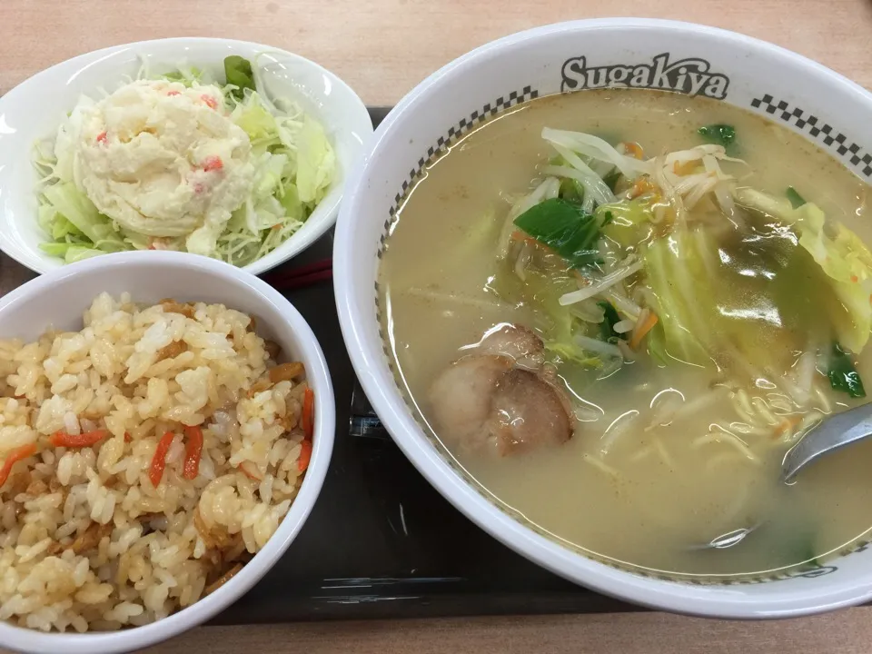 あんかけ野菜ラーメン、ポテトサラダセット|Takeshi Kimuraさん