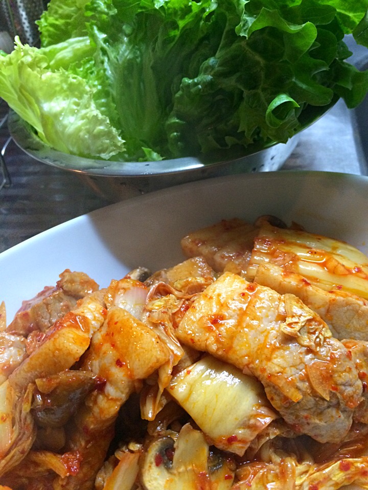 Buta kimchee lettuce wrap Pork kimchee/Nigel SnapDish[スナップディッシュ] (ID