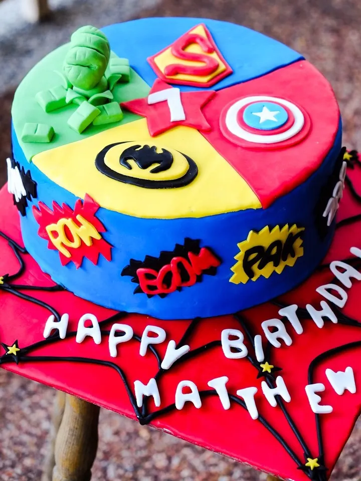 Snapdishの料理写真:Custom-made marvel/DC superhero cake|captn_ryoriCakeさん