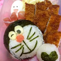 Snapdishの料理写真:ドラえもん豚カツお弁当|さよさん