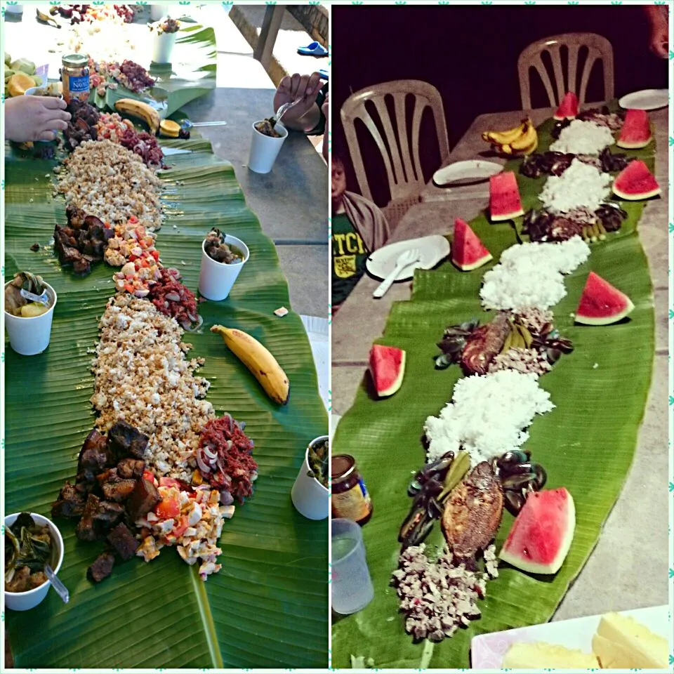 Boodle fight dinner and breakfast..|bonnieさん