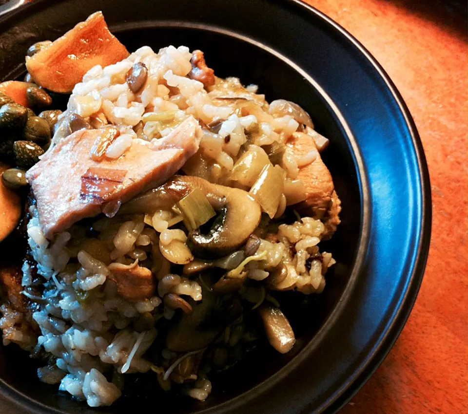 Chicken, mushroom and lentil rice|Setsuさん