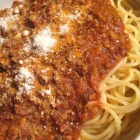 Snapdishの料理写真:Spaghetti and meat sauce