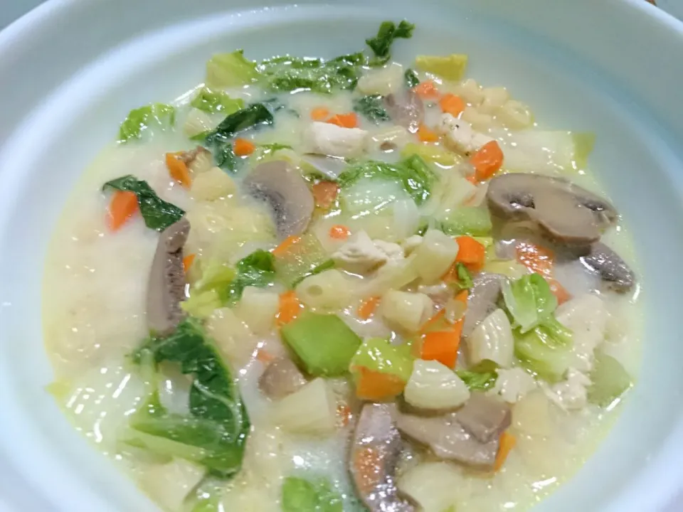 Snapdishの料理写真:chicken and vegetable sopas 
#Soup
#Breakfast|Junphil Dela Cruzさん