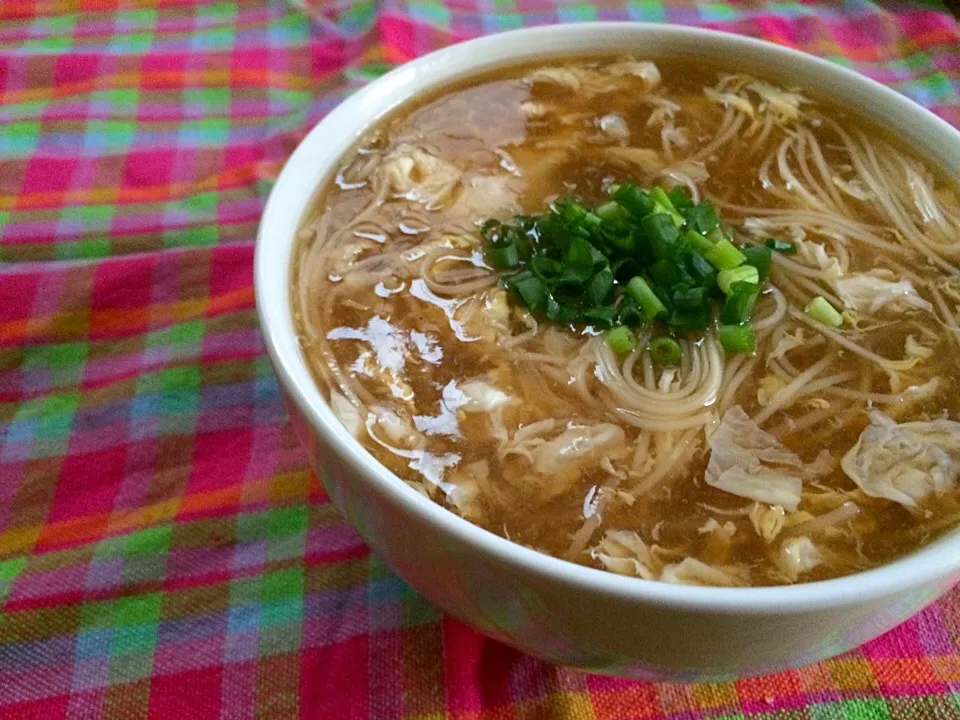 Snapdishの料理写真:あんかけかきたまにゅうめん|ハルさん