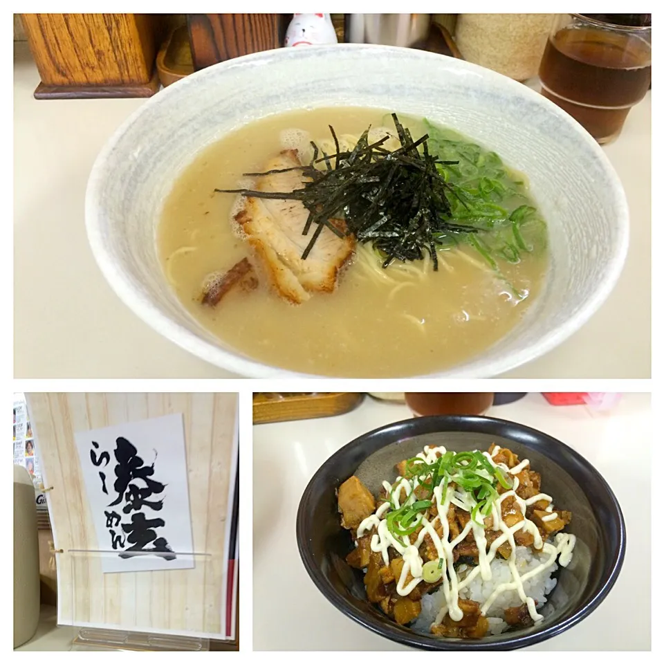 ラーメン泰玄の魚介ラーメンとチャーシュー丼|コージ💫さん