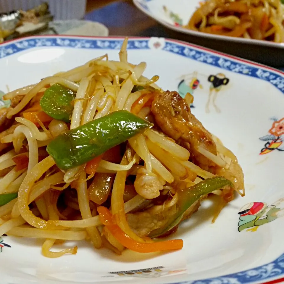 しゃきしゃきもやしの甜麺醤炒め|ふりるさん