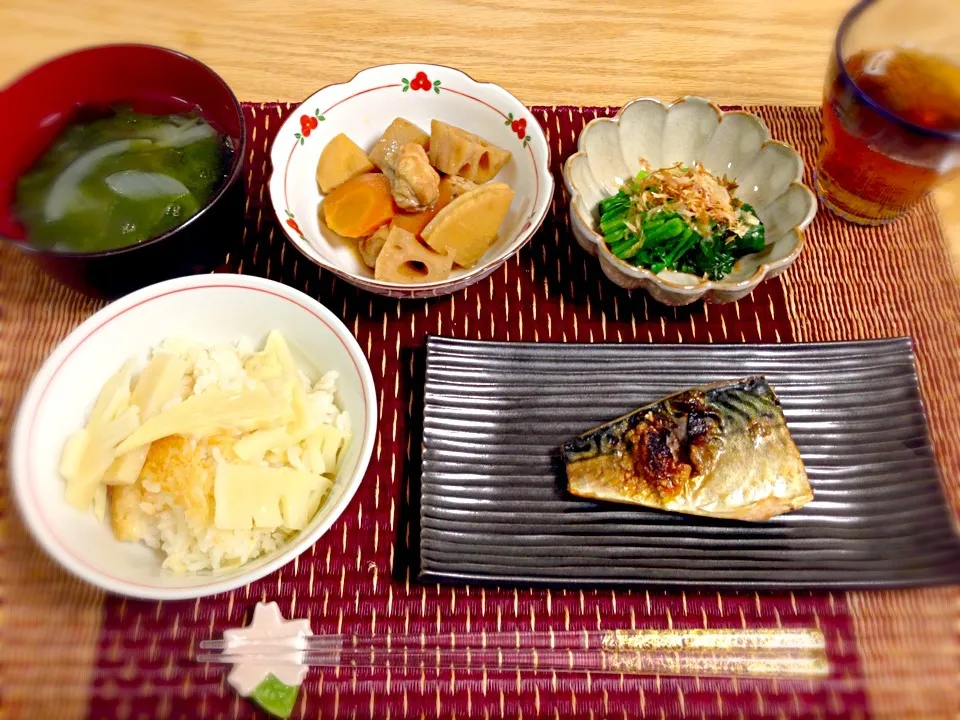 今日のお夕飯＊4/13|ゆきぼぅさん