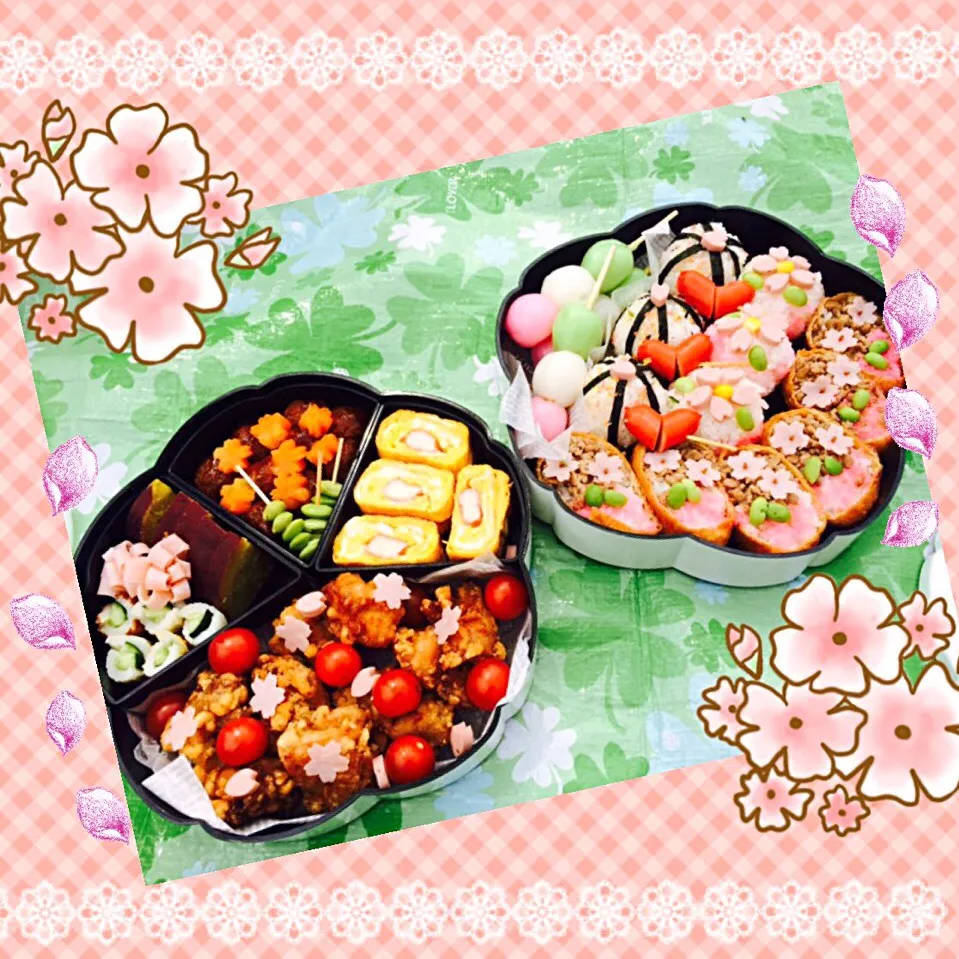 お花見弁当2015♡|lyckaさん