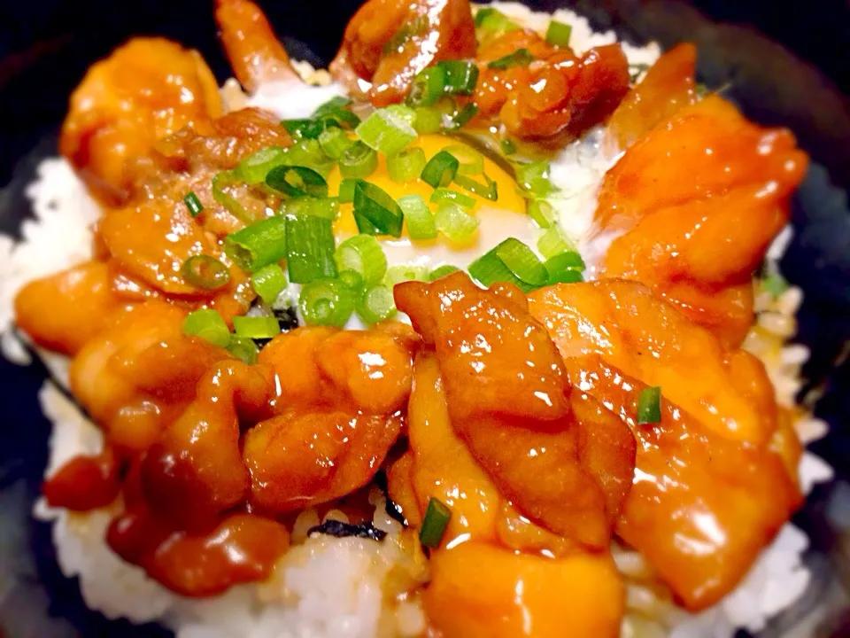 照りチキ温玉丼^ ^|きょこさん