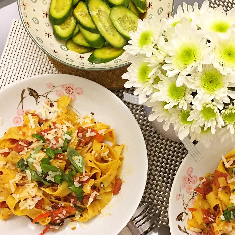 Pappardelle with Simple Tomato Sauce|Prisca Erさん