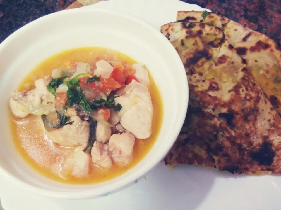 Chicken Stew with Alu Paratha|sera wangdiさん