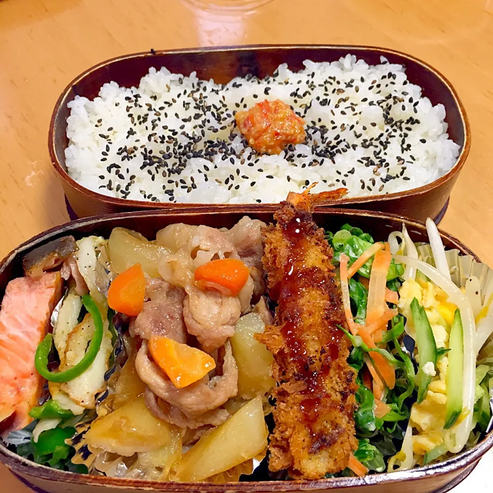 愛妻弁当❤️おかず7種(＾∀＾)|ふみぃさん