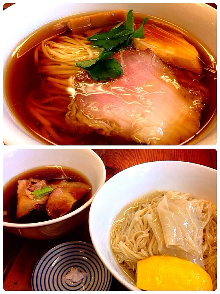 一番好きなつけ麺屋さんで比内地鶏と東京軍鶏の醤油らぁ麺と濃厚昆布鰹水かけのつけ麺@湯河原「飯田商店」|shikaさん